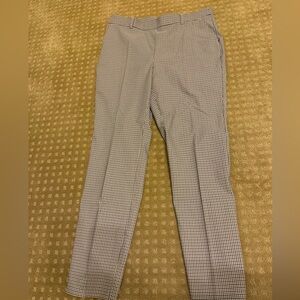 Rafaella Women's Black and White Checkered Cropped Pants